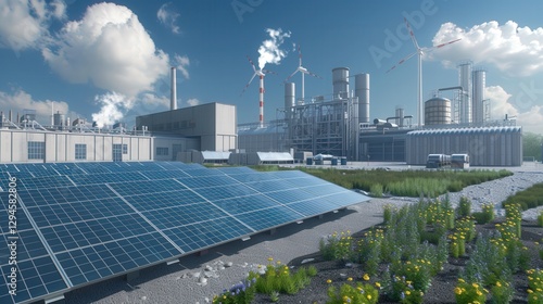 Renewable Energy-Powered Industrial Facility