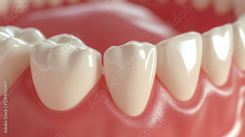 Dental Row 3D Teeth Close-Up photo