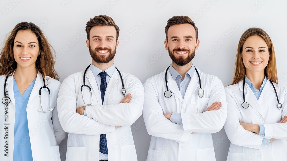 Healthcare team portrait professionalism and compassion in medical environments Healthcare team portrait professionalism and compassion in medical environments