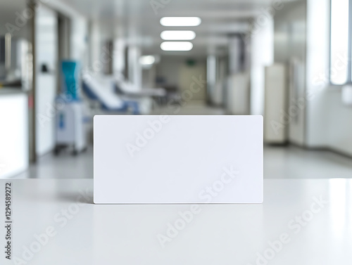 Wallpaper Mural Blank white board in a hospital setting, ready for customization. Medical environment, awaiting branding or information, clean, modern space. Torontodigital.ca