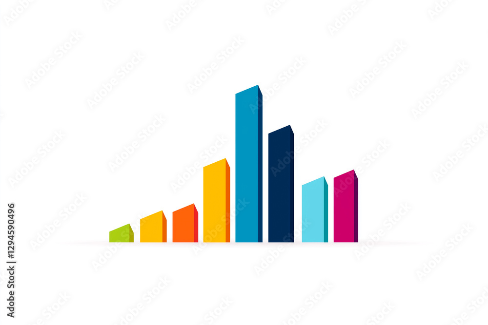 A colorful bar chart with a white background