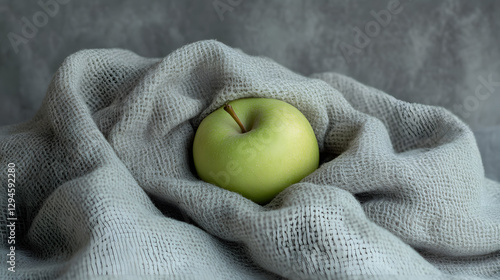 Wallpaper Mural Photo of a green apple on a grey background
 Torontodigital.ca
