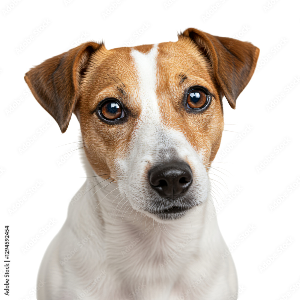 Close-up portrait of a Jack Russell Terrier. Close-up portrait of a Jack Russell Terrier.