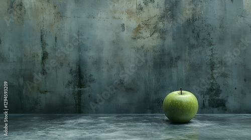 Wallpaper Mural Photo of a green apple on a grey background
 Torontodigital.ca