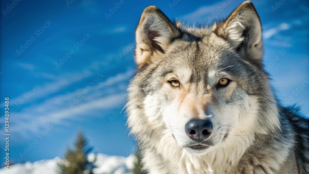 Obraz premium gray wolf canis lupus