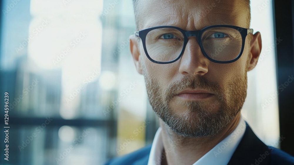 Fototapeta premium Confident businessman looking at camera