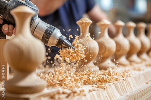 Wood Carving, Drill, Craftsman, Woodworking, Workshop photo