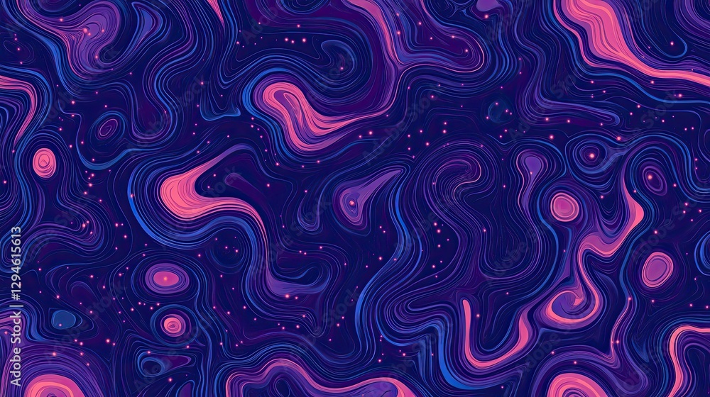 Abstract swirling purple and blue pattern. Cosmic background. Digital art Abstract swirling purple and blue pattern. Cosmic background. Digital art