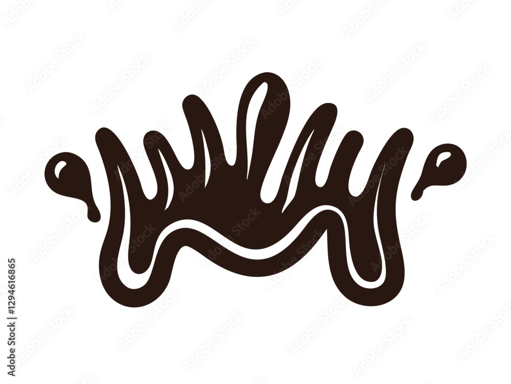 Obraz premium Dark chocolate splash with smooth curves