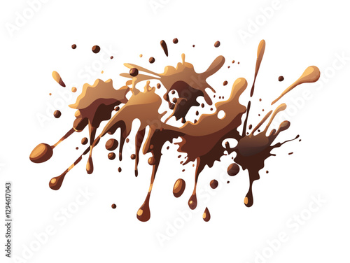 Chocolate splatter with dripping effect