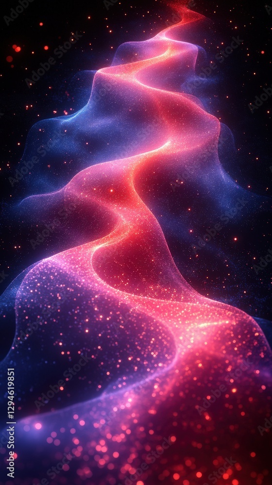 Ethereal Cosmic Pathway with Glowing Swirls and Sparkling Stars Ethereal Cosmic Pathway with Glowing Swirls and Sparkling Stars