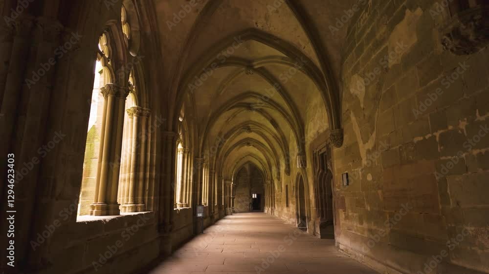 The inside of the monastery Maulbronn in Germany on a cloudy spring day. The inside of the monastery Maulbronn in Germany on a cloudy spring day.