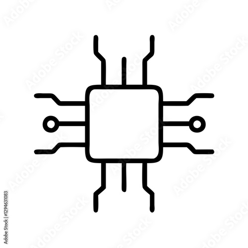 a digital central processing unit CPU chip with an intricate and detailed circuit board