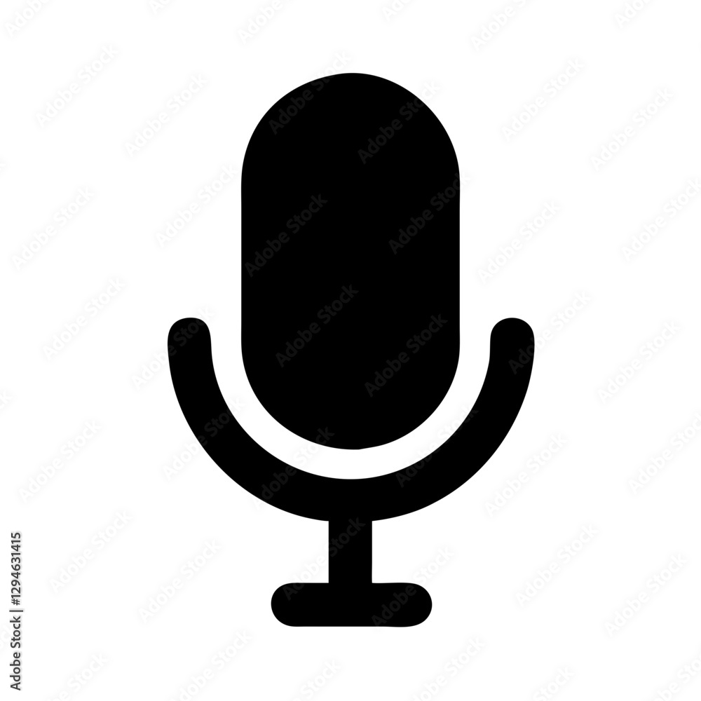 a microphone icon in a simple, minimalist style a microphone icon in a simple, minimalist style
