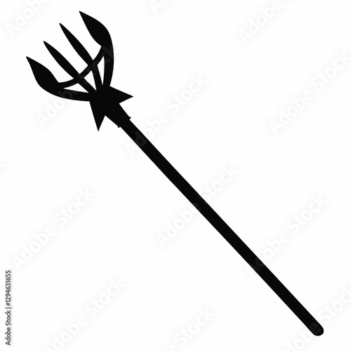 a silhouette image of a scepter, perfect for representing power and authority
