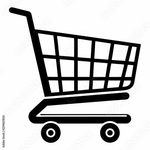 a shopping cart isolated on a background