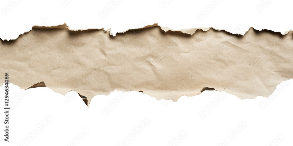 Torn Paper Edge: a close-up captures the raw texture of aged paper with a ragged torn edge, inviting intrigue. Torn Paper Edge: a close-up captures the raw texture of aged paper with a ragged torn edge, inviting intrigue.