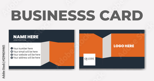 Modern creative business card  template design.D ouble sided business card modern style and premium qualitydesign