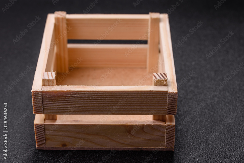 Fototapeta premium Empty wooden box for fruits or vegetables