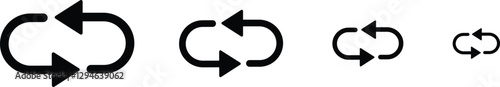 Refresh reload icon flat set. isolated on transparent background. update, Refresh, reload animation Circular Arrow sign rotation Cyclic Reiteration or renewal symbol.