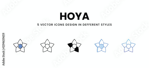 Hoya  vector icons set stock illustration