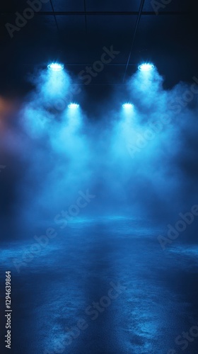 Wallpaper Mural Atmospheric blue lighting and fog create an immersive environment for performances or events Torontodigital.ca