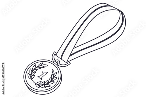Medal Icon Line Vector. Vector Artwork for Achievements