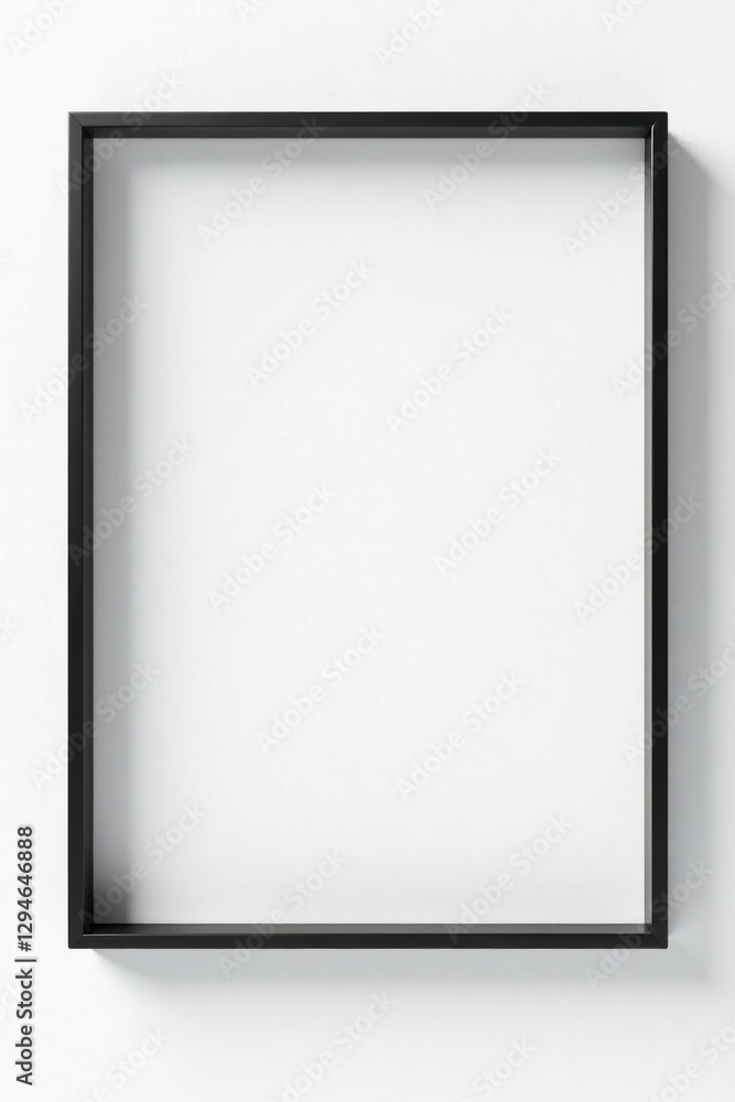 A Simple Black Square Frame Against a Clean White Background, Ideal for Mockups and Design Projects A Simple Black Square Frame Against a Clean White Background, Ideal for Mockups and Design Projects