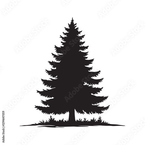 fir-tree vector Outline Hand Drawn Icon