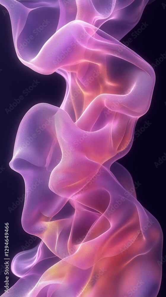 Ethereal Flowing Fabric in Soft Pastel Colors with Light Effects Ethereal Flowing Fabric in Soft Pastel Colors with Light Effects