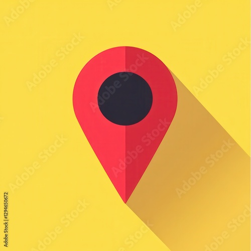 Free Download Minimalist Red Locator App Design Featuring a Simplistic Circle for Area and Perimeter Visualization - GFXLoad