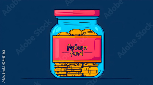 Wallpaper Mural Minimalist digital illustration investment planning for future funds and financial goals Torontodigital.ca