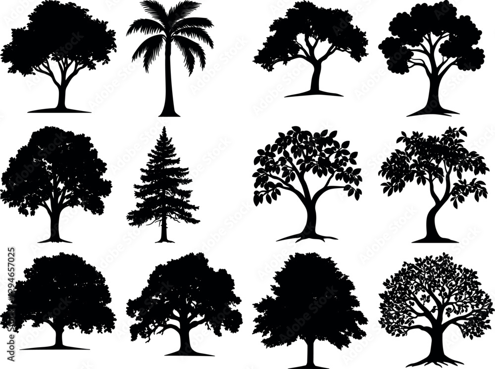 Fototapeta premium Tree bundle design vectors