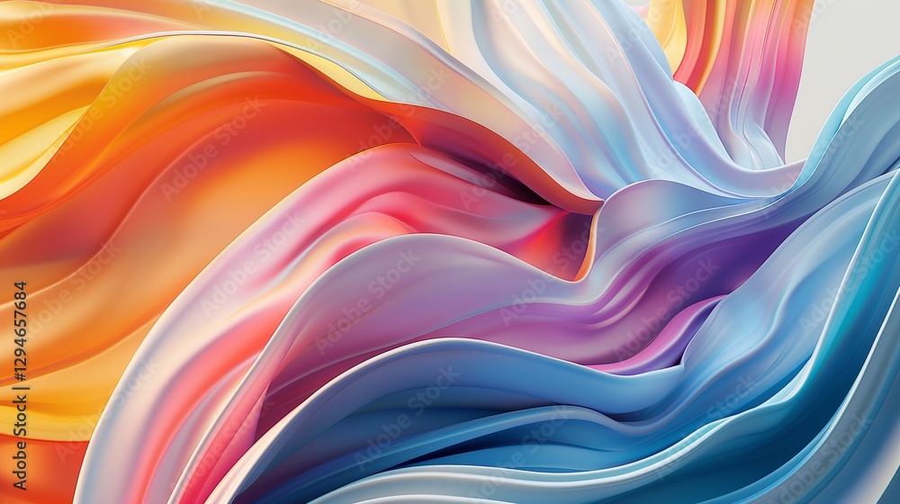 Smooth satin or silk creating an elegant abstract background, with gradient colors flowing seamlessly. Vibrant hues blend together, crafting a luxurious and dynamic visual experience Smooth satin or silk creating an elegant abstract background, with gradient colors flowing seamlessly. Vibrant hues blend together, crafting a luxurious and dynamic visual experience