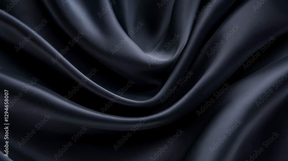 Fototapeta premium A black fabric with a shiny texture