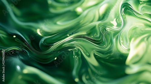 Abstract green liquid background. Abstract abstract seamless seamless background with green. A futuristic style of artificial intelligence with futuristic swirls. Background featuring lifestyle an. photo