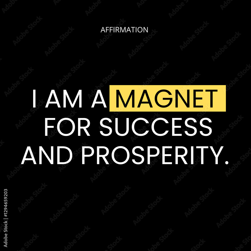 Powerful I Am a Magnet for Success and Prosperity Affirmation Quote Art and Printable Typography Poster. Powerful I Am a Magnet for Success and Prosperity Affirmation Quote Art and Printable Typography Poster.
