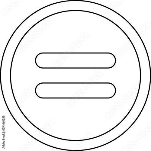 Equal to Symbol icon single vector illustration