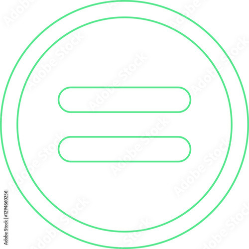 Equal to Symbol icon single vector illustration