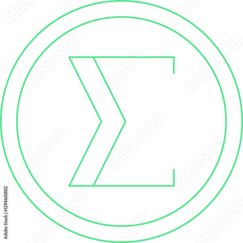 Summation Symbol icon single vector illustration