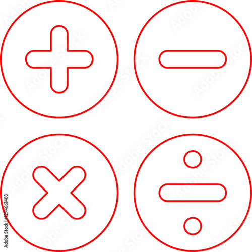 Math Symbols II icon single vector illustration