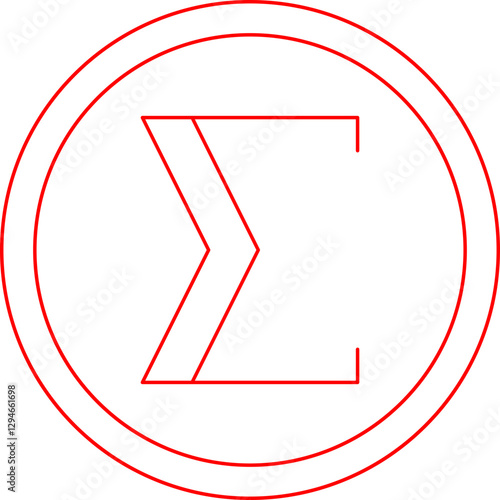 Summation Symbol icon single vector illustration
