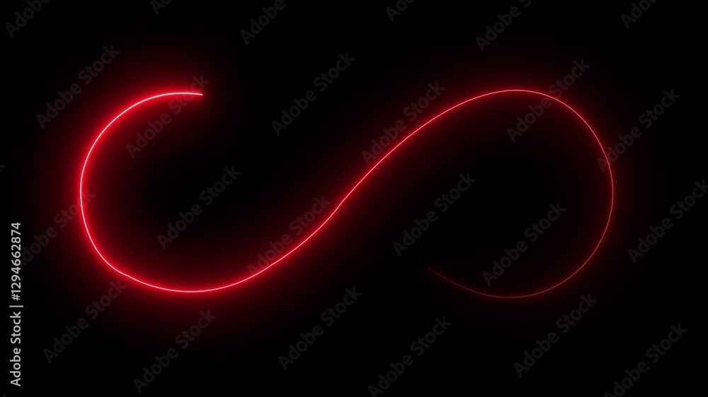 Glowing infinity sign on black background. Animation of seamless loop Neon glowing blue light isolated on black background. Eternity concept. Glowing infinity sign on black background. Animation of seamless loop Neon glowing blue light isolated on black background. Eternity concept.