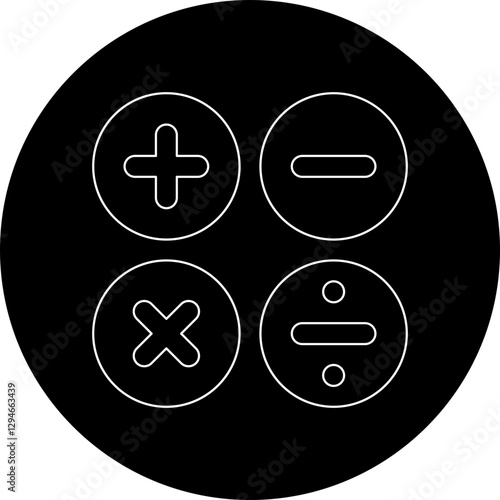 Math Symbols II icon single vector illustration