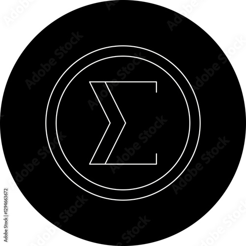 Summation Symbol icon single vector illustration