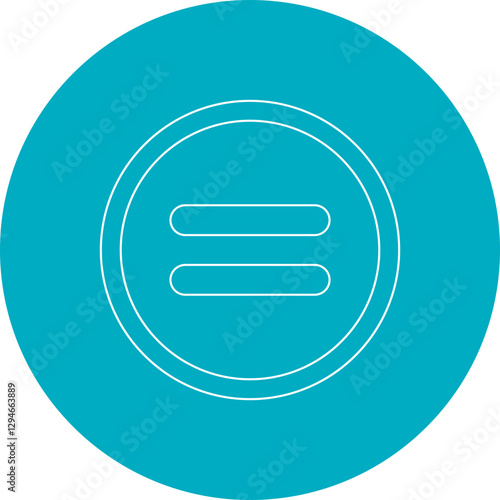 Equal to Symbol icon single vector illustration