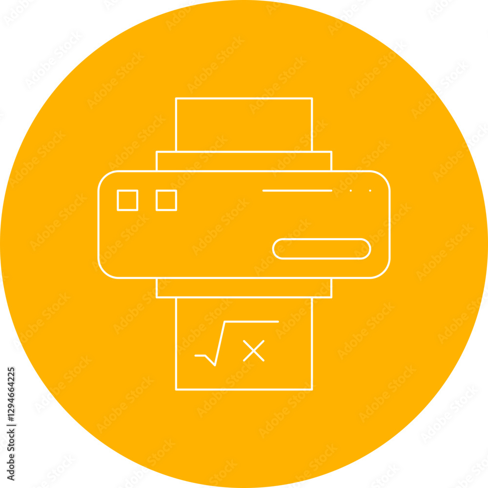 Print Math Sheet icon single vector illustration Print Math Sheet icon single vector illustration
