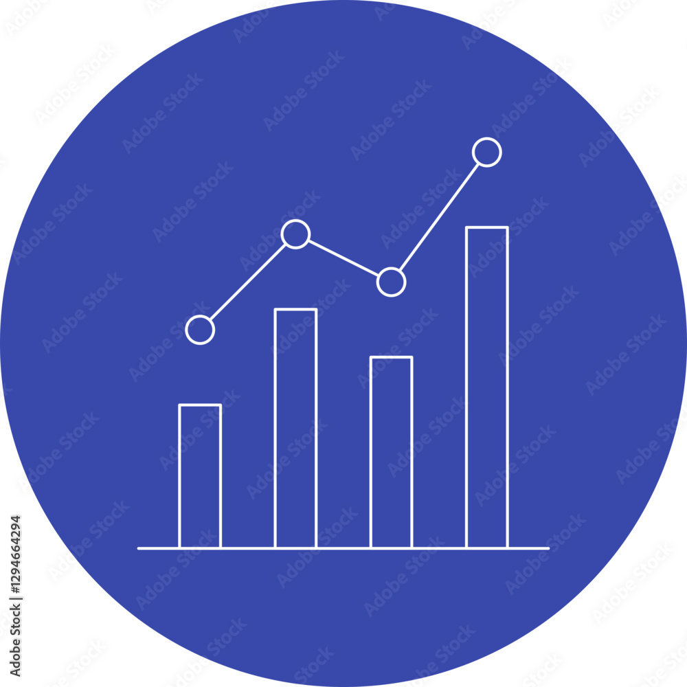 Statistics icon single vector illustration Statistics icon single vector illustration