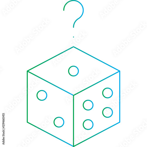 Probability icon single vector illustration