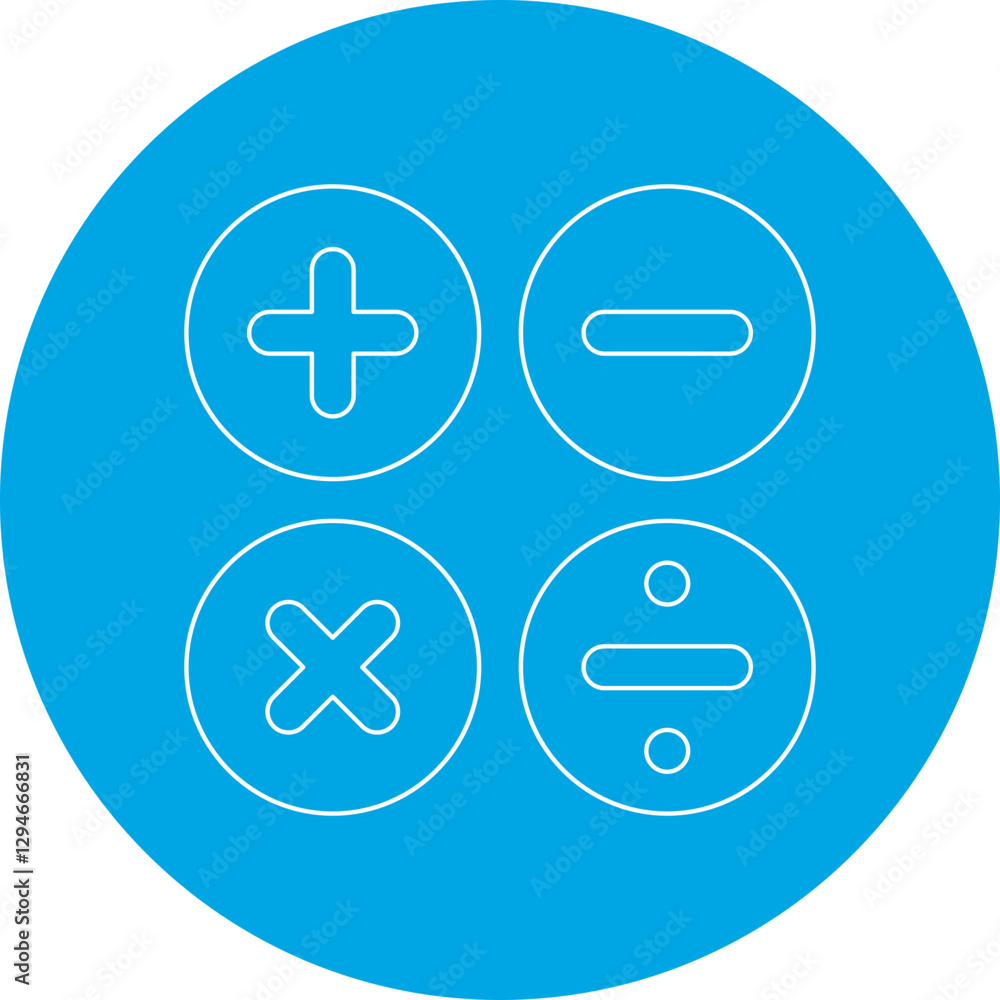 Math Symbols II icon single vector illustration Math Symbols II icon single vector illustration
